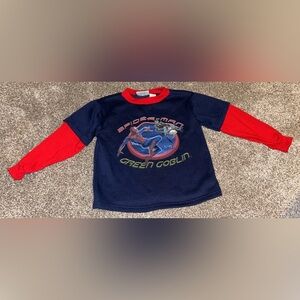 Vintage 2003 Spiderman vs. Green Goblin Sweatshirt size 6 Boys Red and Blue